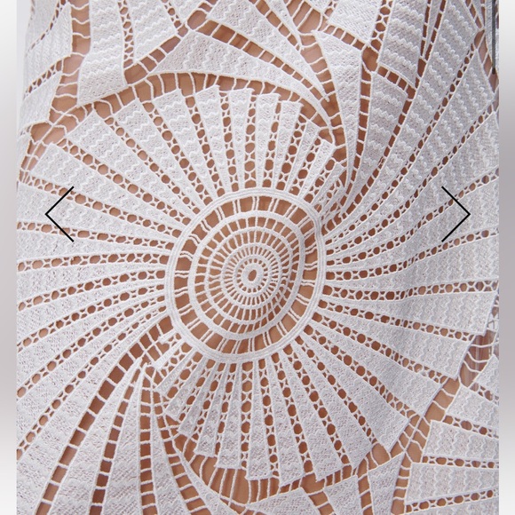 SIMKHAI
Jamie Fossil Guipure Combo Midi Dress in white -  NWT - size 6 - Picture 4 of 12